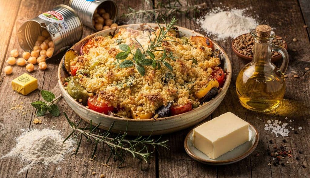 Crumble de légumes : recette savoureuse et facile