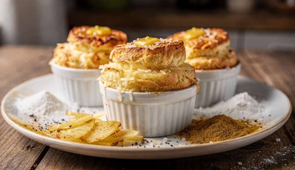 Recette de soufflés de pommes de terre à la moutarde