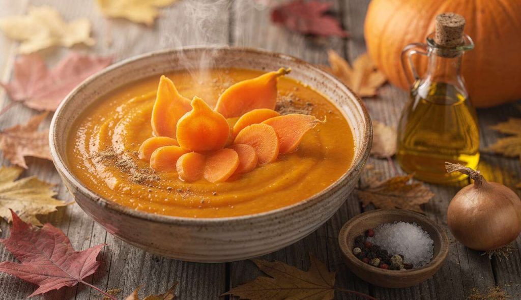 Soupe de potiron, carotte et orange : recette gourmande et originale