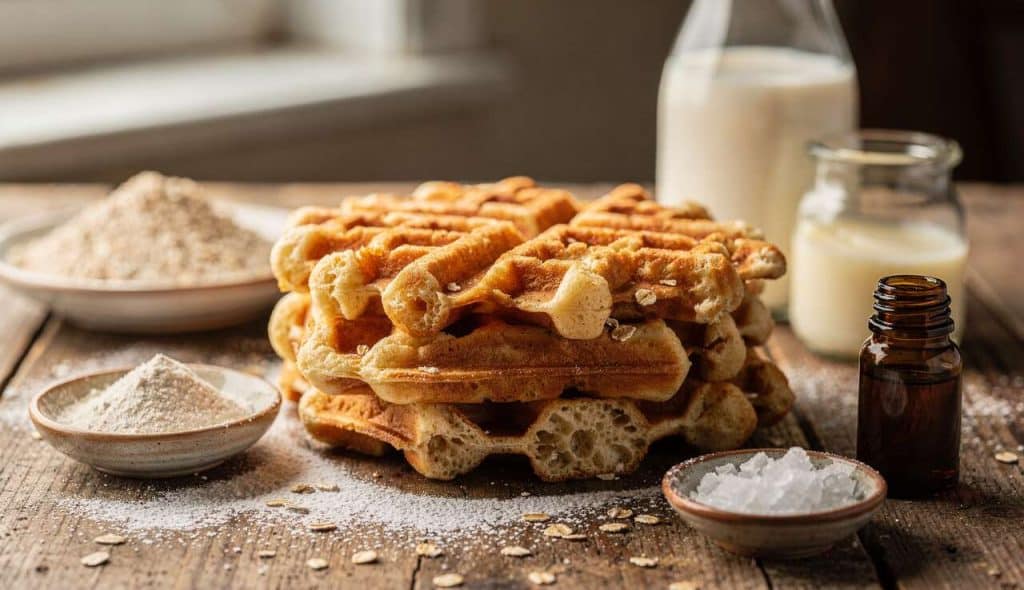 Recette de gaufres à l'avoine moelleuses