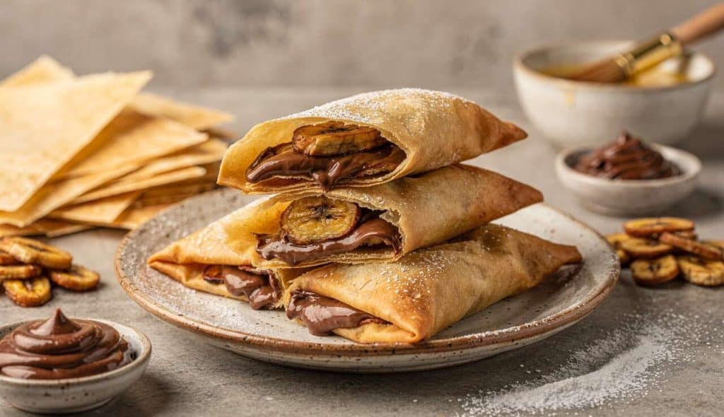 Samoussas banane chocolat : la recette gourmande