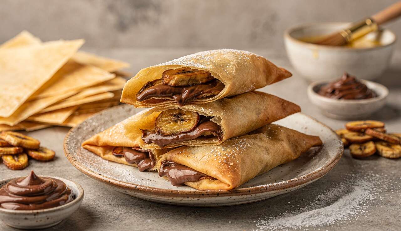 Samoussas banane chocolat : la recette gourmande