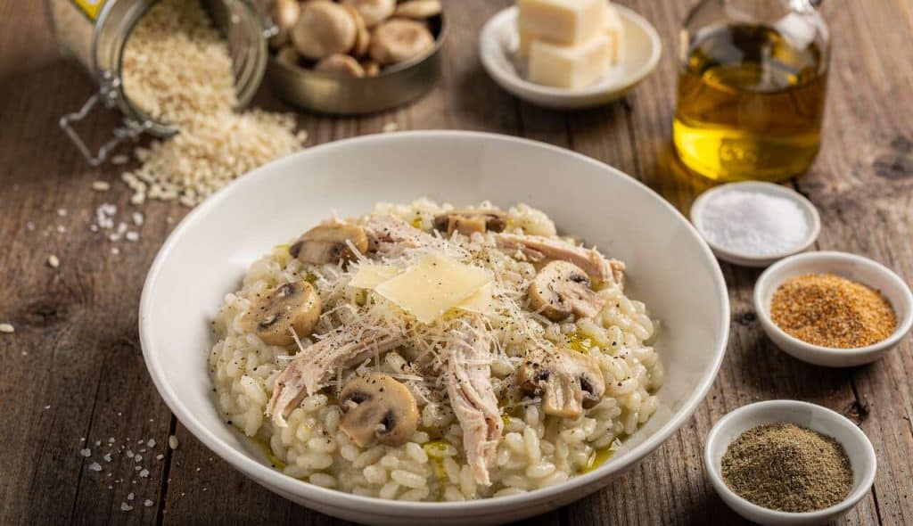 Risotto au Poulet et Champignons : recette Savoureuse