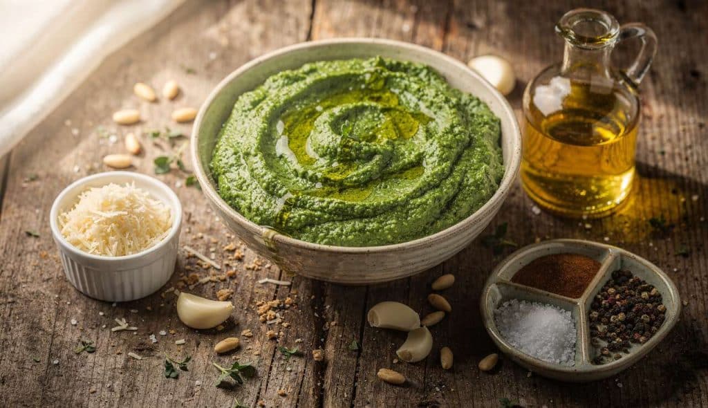 Recette : pesto d'épinards maison