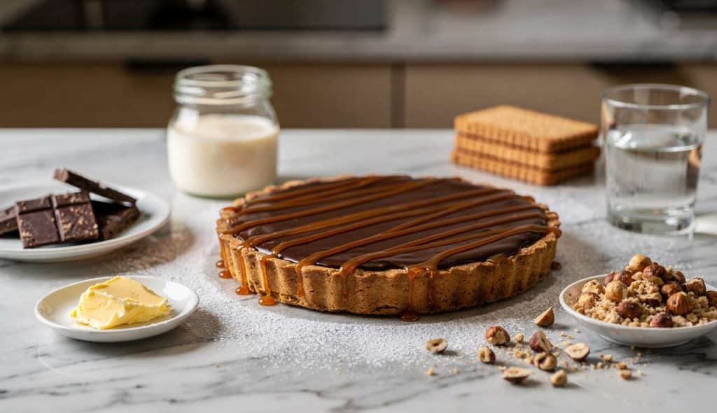 Tarte Caramel Beurre Salé Chocolat Praliné : délice à Réaliser