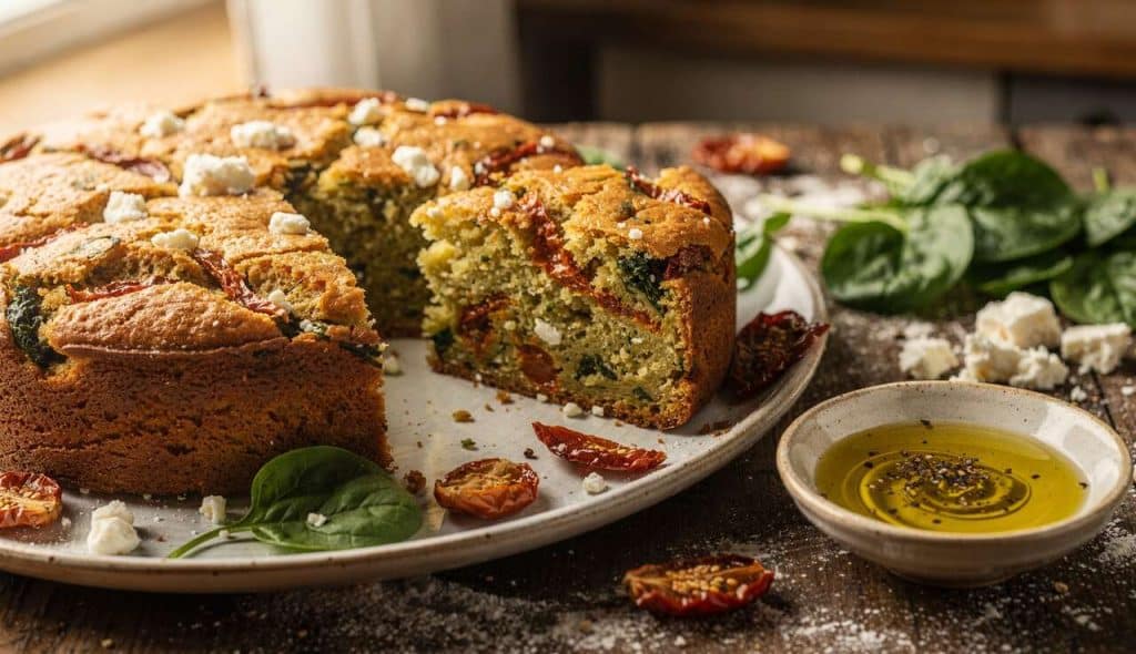 Cake aux épinards, feta et tomates : recette savoureuse