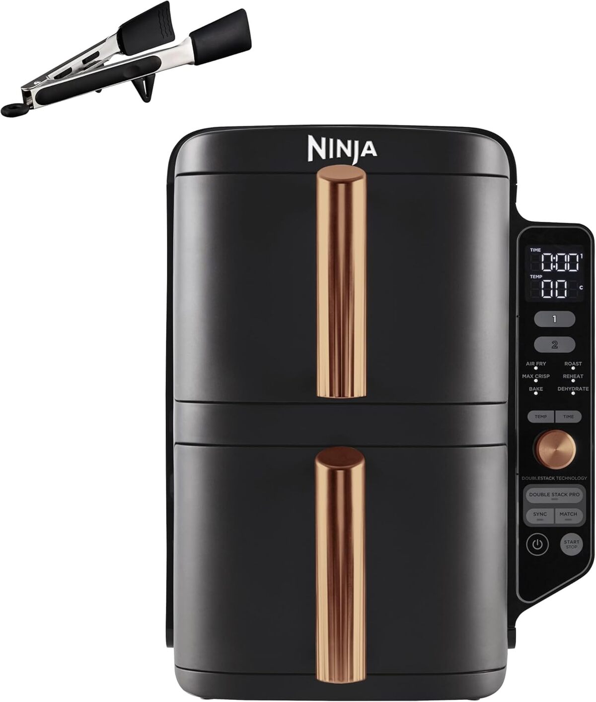 Test : friteuse à air ninja double stack XL, 2 compartiments, capacité de 9, 5 L