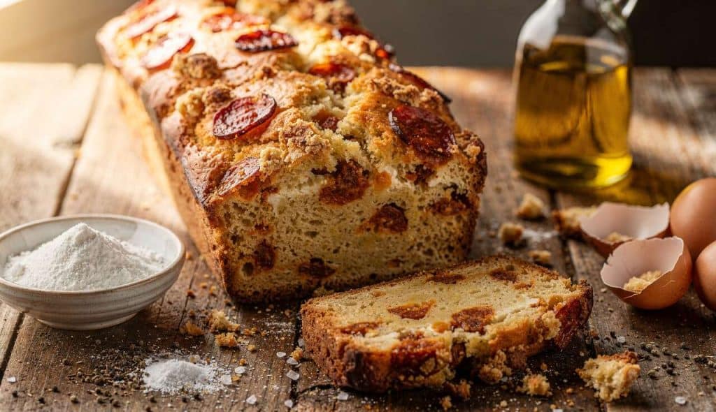 Cake au Chorizo et Chèvre : recette Savoureuse