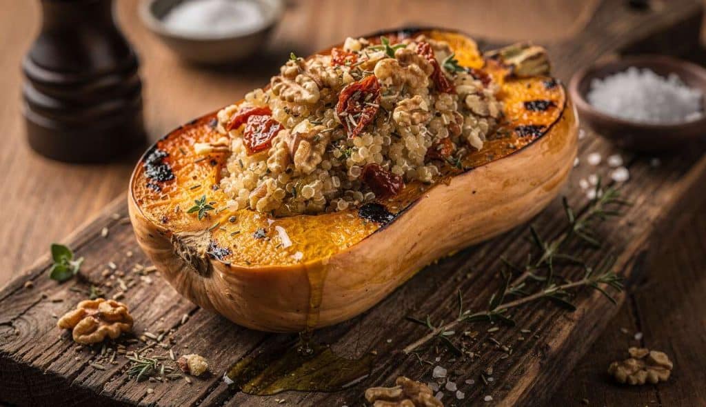 Butternut farcie au quinoa : recette gourmande et saine