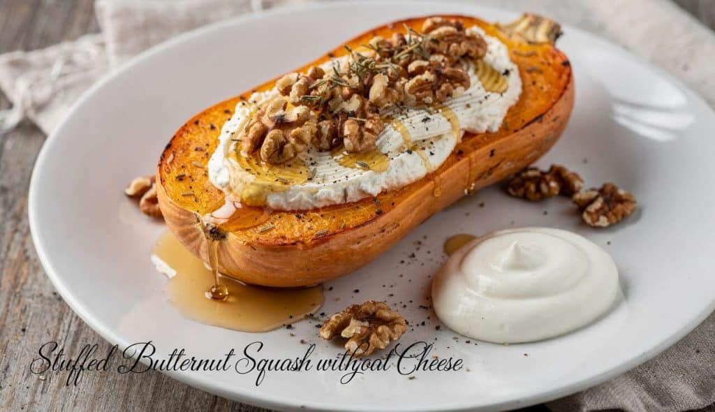 Courge Butternut Farcie au Chèvre