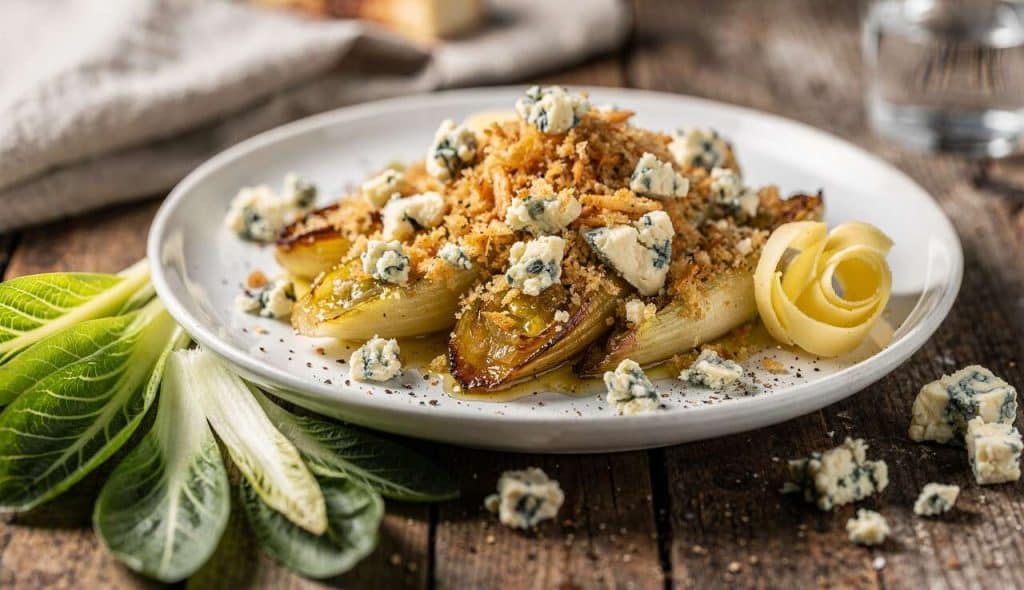 Crumble d'endives au bleu : recette gourmande
