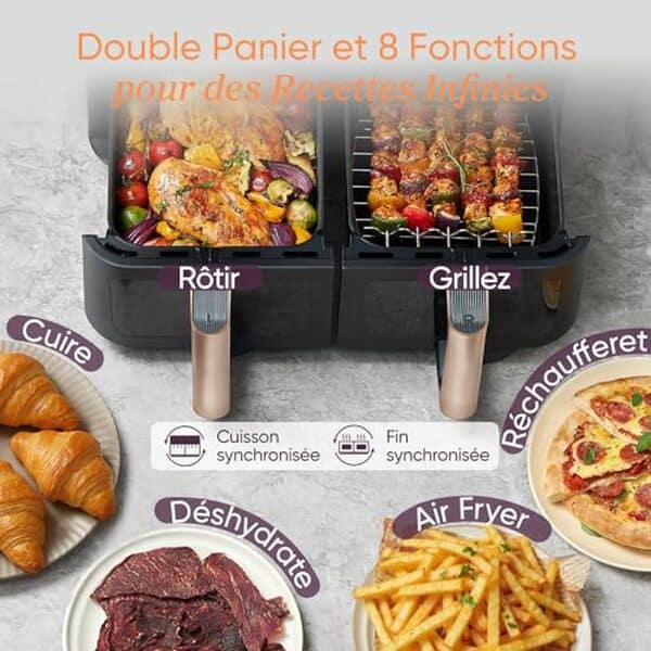 Découvrez notre analyse complète de la friteuse sans huile Cosori Air Fryer 8.5L : performances, caractéristiques et avis pour cuisiner sainement et facilement.