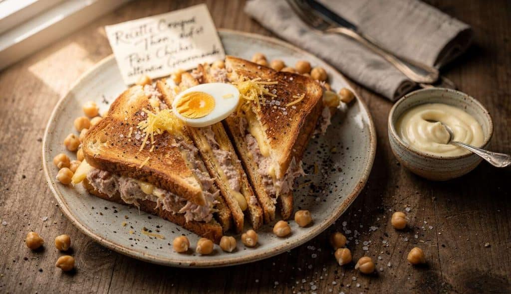 Recette Croque Thon, œuf et Pois Chiches : alternative Gourmande