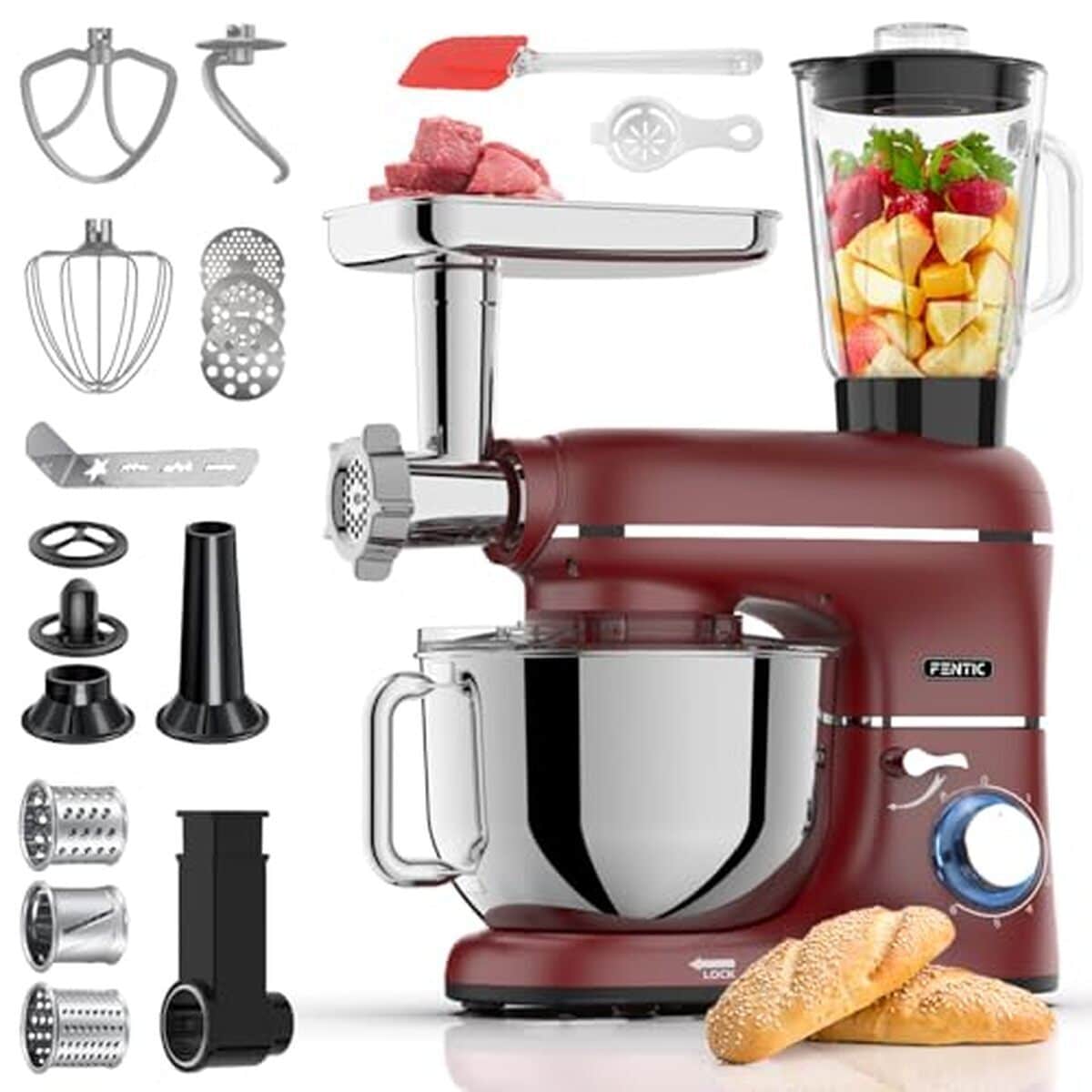 Test du robot pâtissier Fentic 6 en 1 2000W : puissance et polyvalence en cuisine