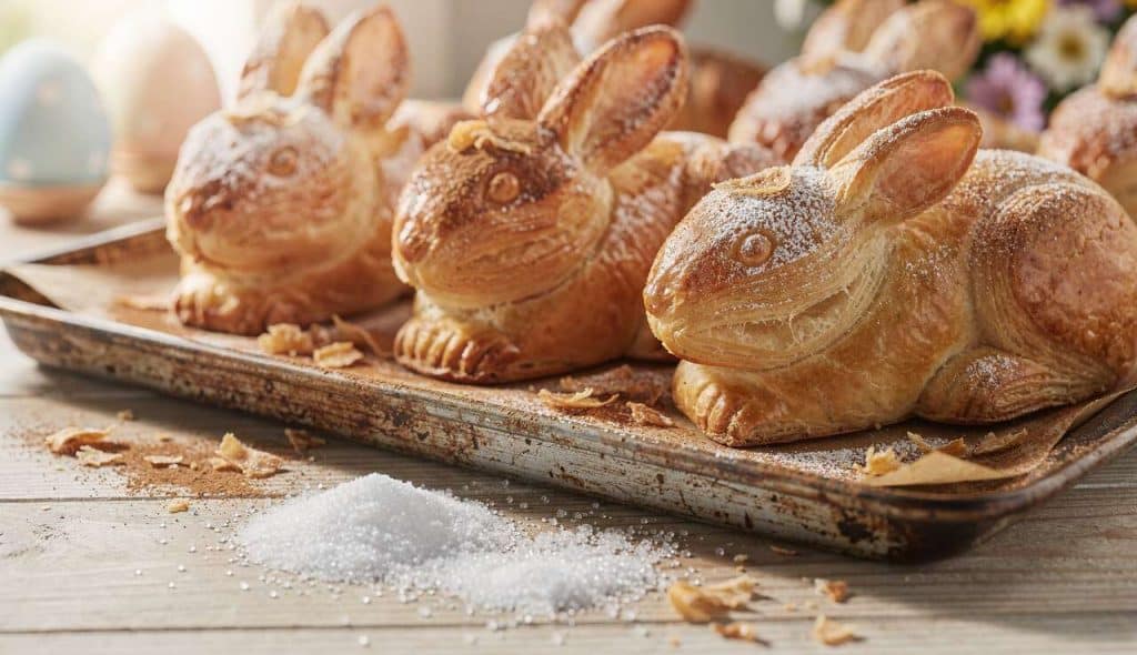 Lapins feuilletés à la cannelle pour Pâques : recette facile