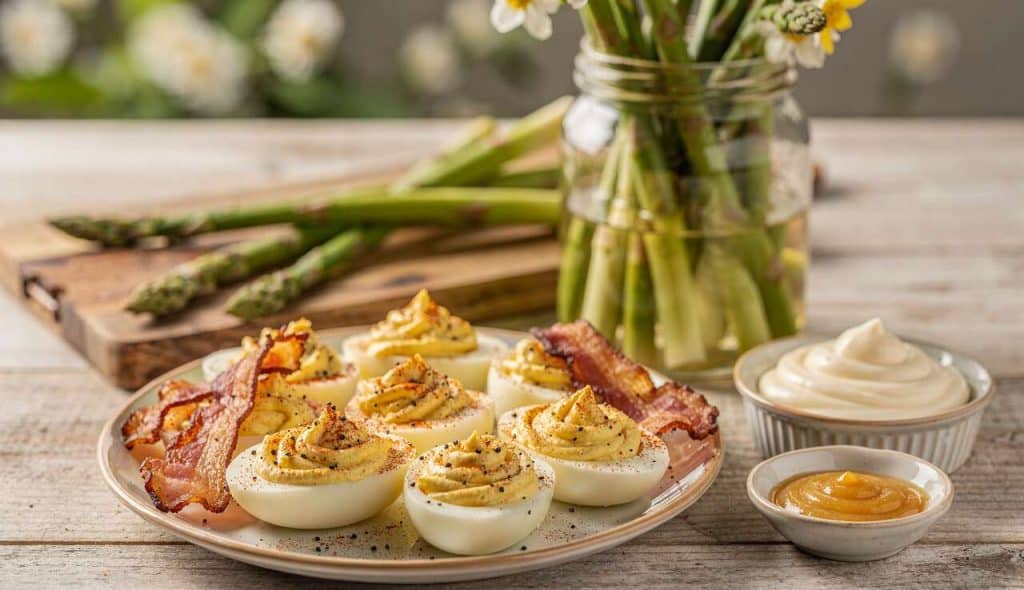 Recette d'œufs mimosa aux asperges et bacon : un délice printanier