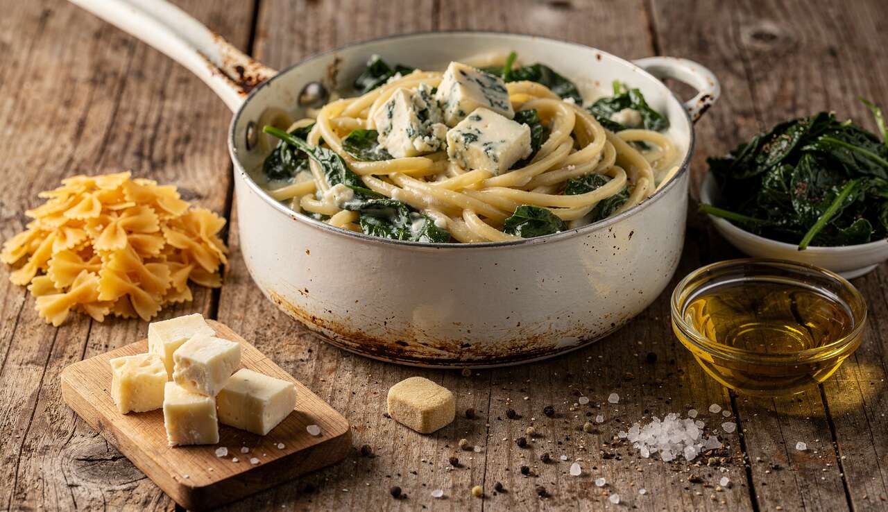 One Pot Pasta aux épinards et Gorgonzola : recette simple et rapide