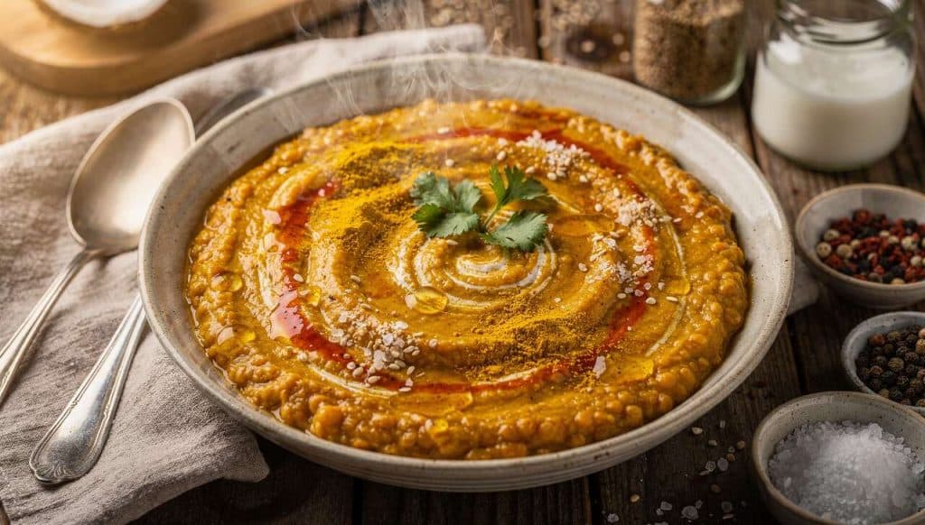 Recette de Dahl aux Lentilles Corail : plat Vegan Savoureux