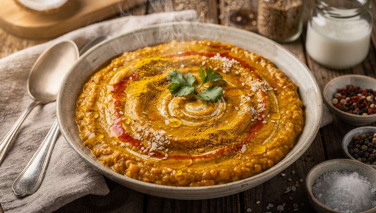 Recette de Dahl aux Lentilles Corail : plat Vegan Savoureux