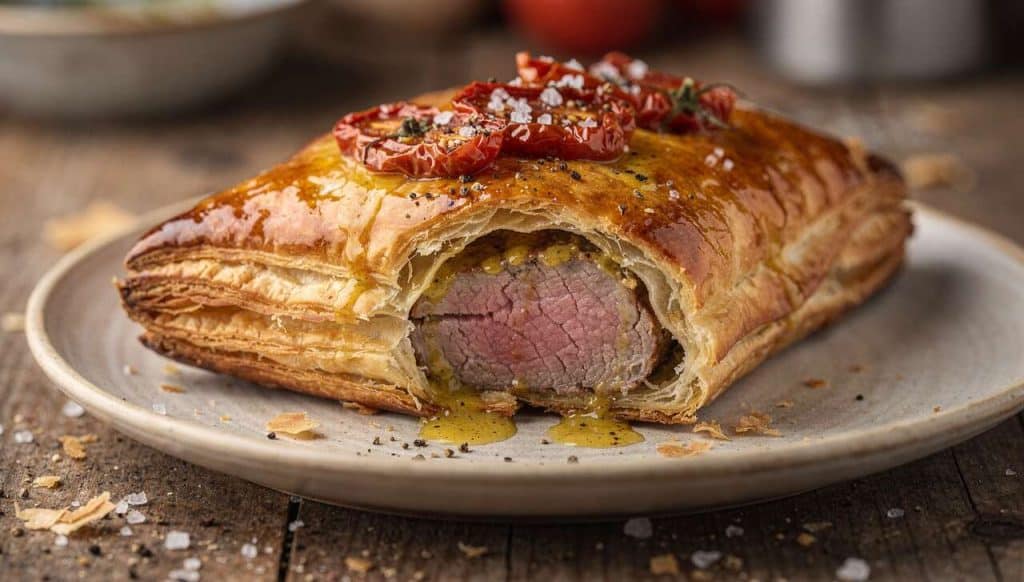 Filet d'agneau en croûte aux tomates séchées : recette gourmande