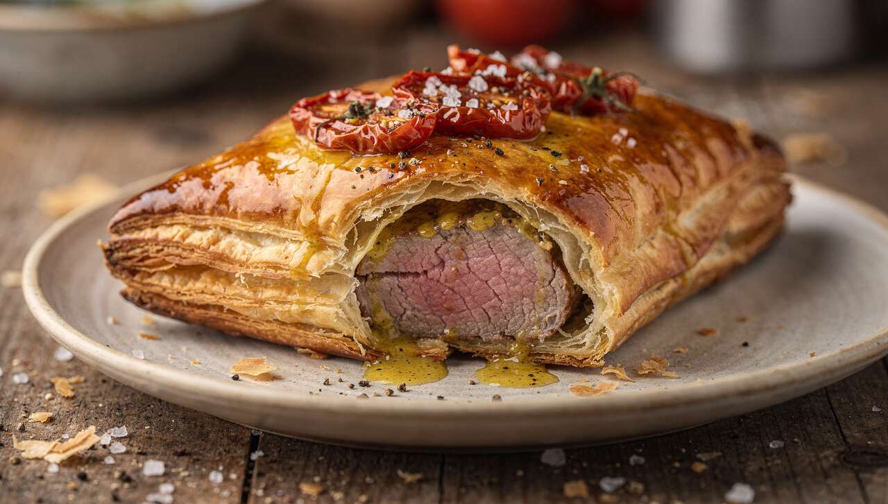 Filet d'agneau en croûte aux tomates séchées : recette gourmande