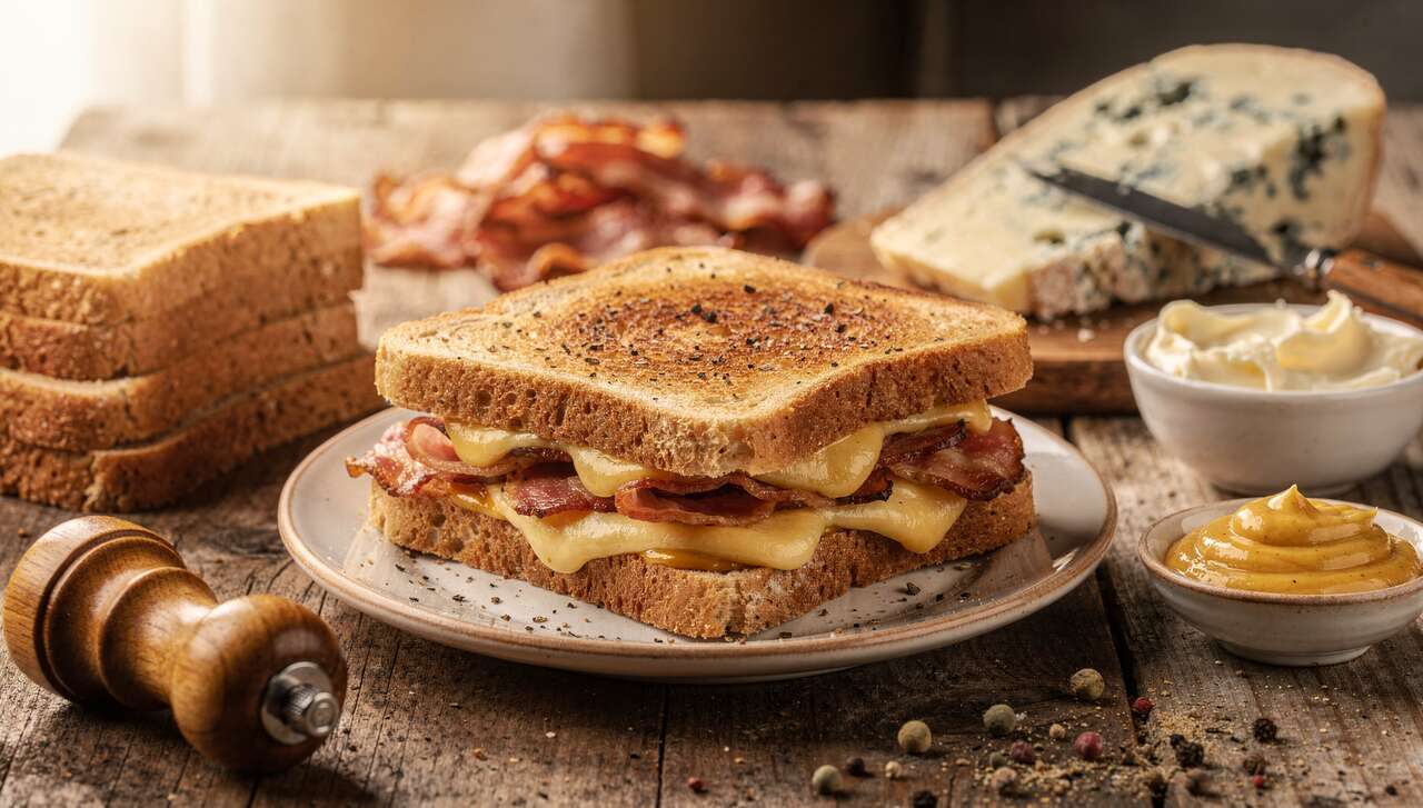 Recette de Croque Bacon et Stilton : délice Fromager