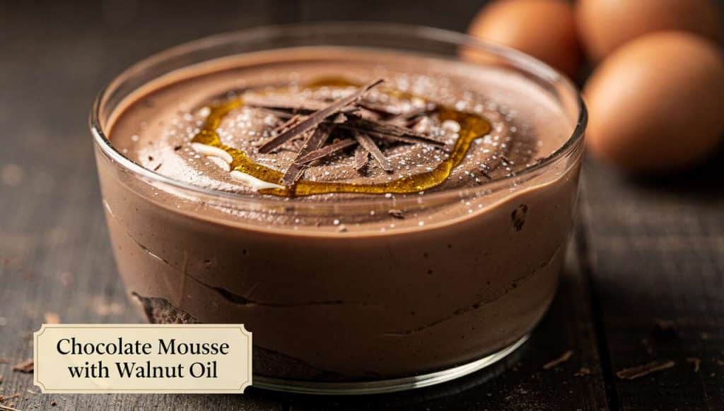 Recette mousse au chocolat à l'huile de noix