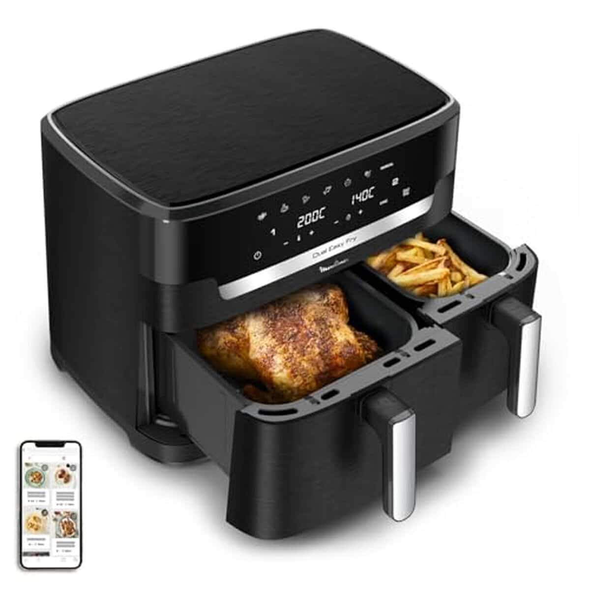 Test de la friteuse à air XXL Moulinex Dual Easy Fry 11L