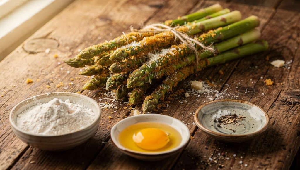 Recette d'asperges panées au panko