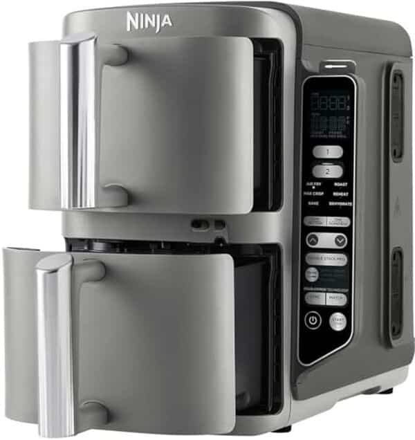 Découvrez la friteuse verticale Ninja Double Stack XL : un appareil révolutionnaire pour des frites croustillantes et saines.