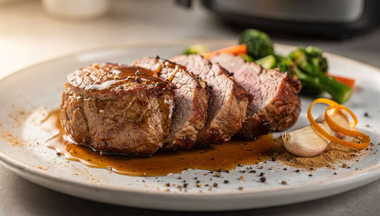 Filet mignon à l'ail et à l'orange à l'Air Fryer : une recette savoureuse