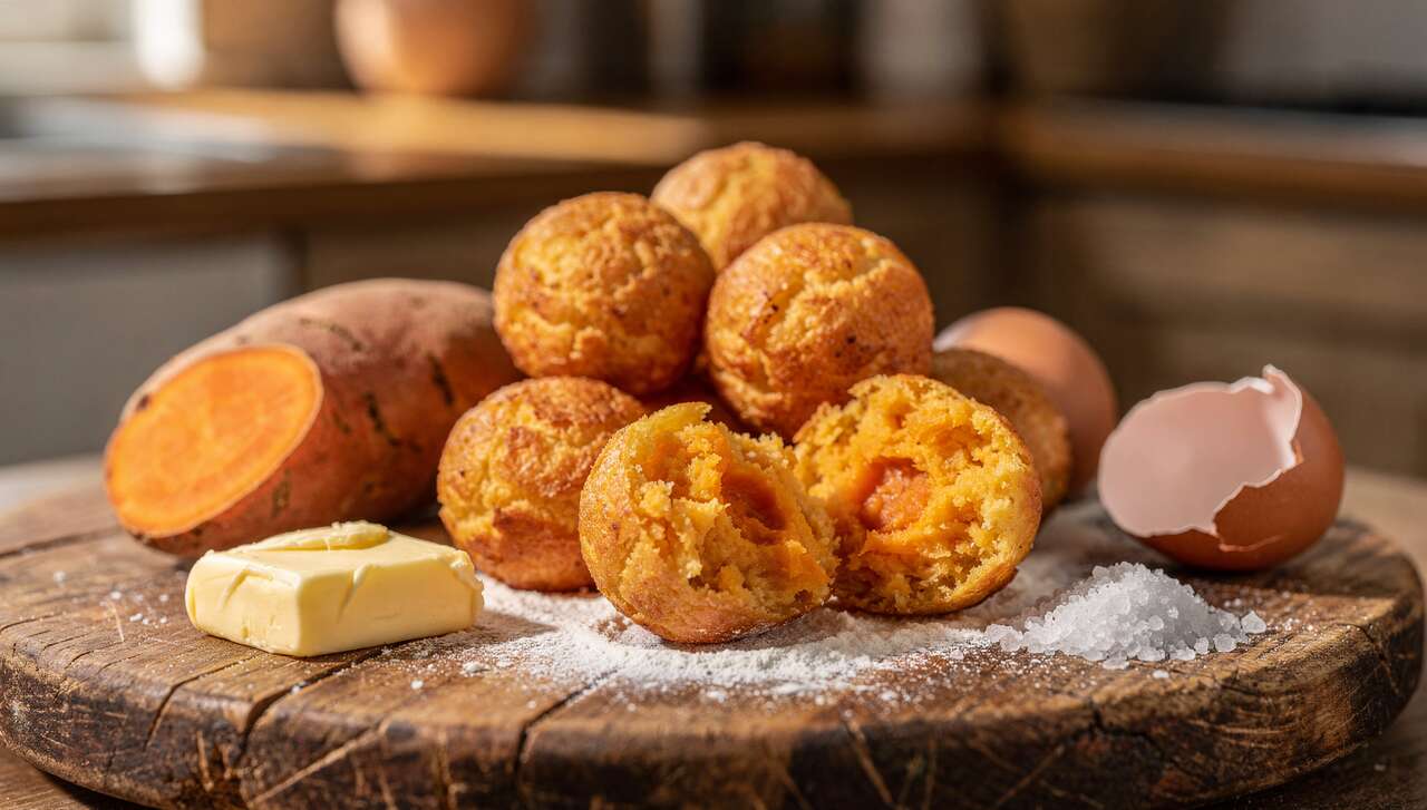 Recette de pommes Dauphines patate douce maison