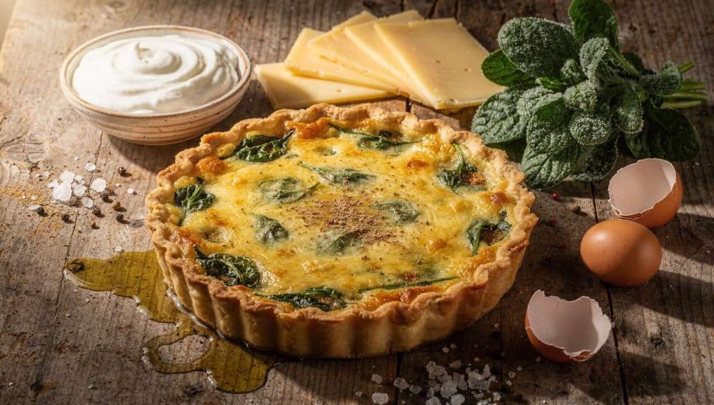 Recette de quiche épinards et raclette : délicieuse et facile