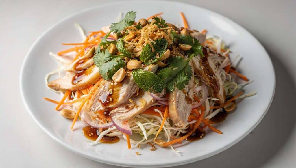 Salade vietnamienne au poulet : recette authentique et savoureuse