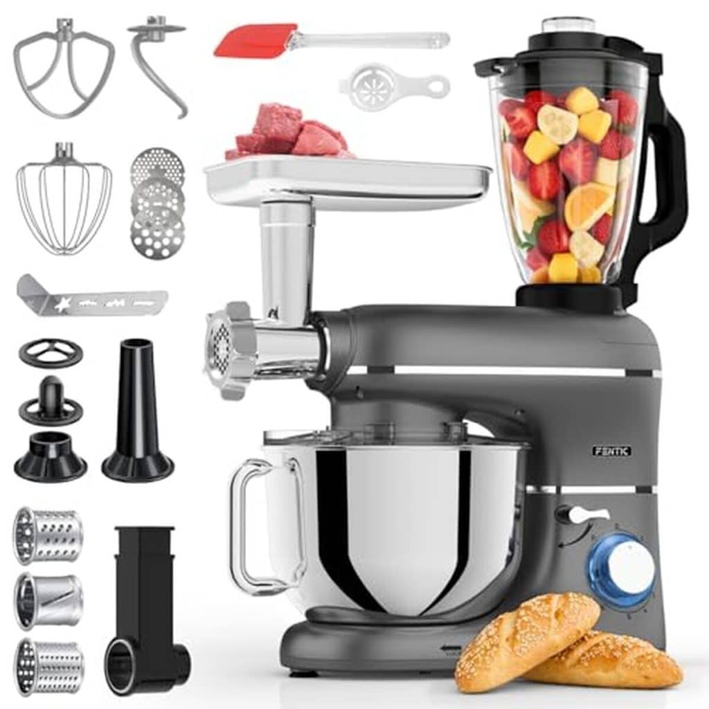 Test du robot pâtissier Fentic 6 en 1 de 2000W avec bol 6, 2L.