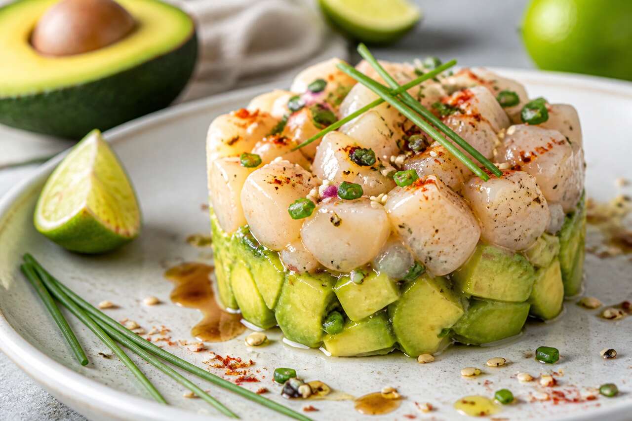 Tartare de St-Jacques et avocat au citron vert