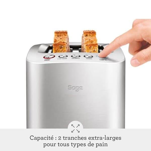 Découvrez notre test détaillé du grille-pain Sage Smart Toast : design et performance en aluminium brossé pour des petits déjeuners réussis.