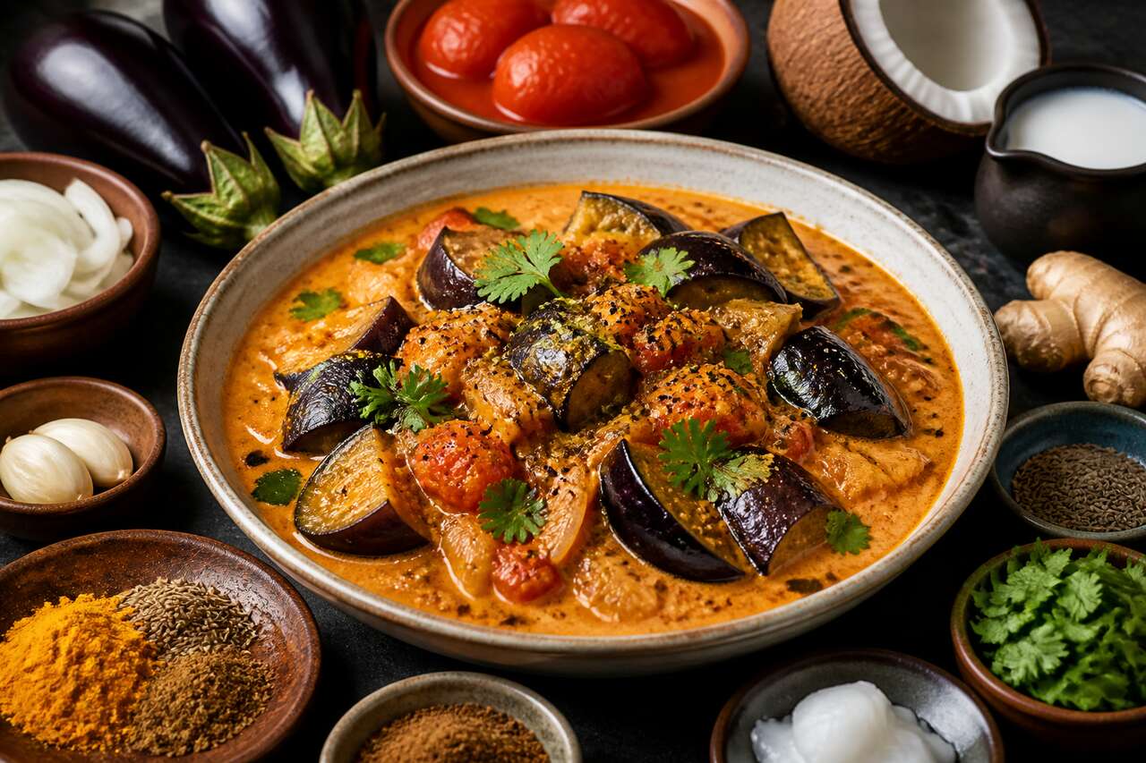 Curry d'aubergines : recette savoureuse et facile