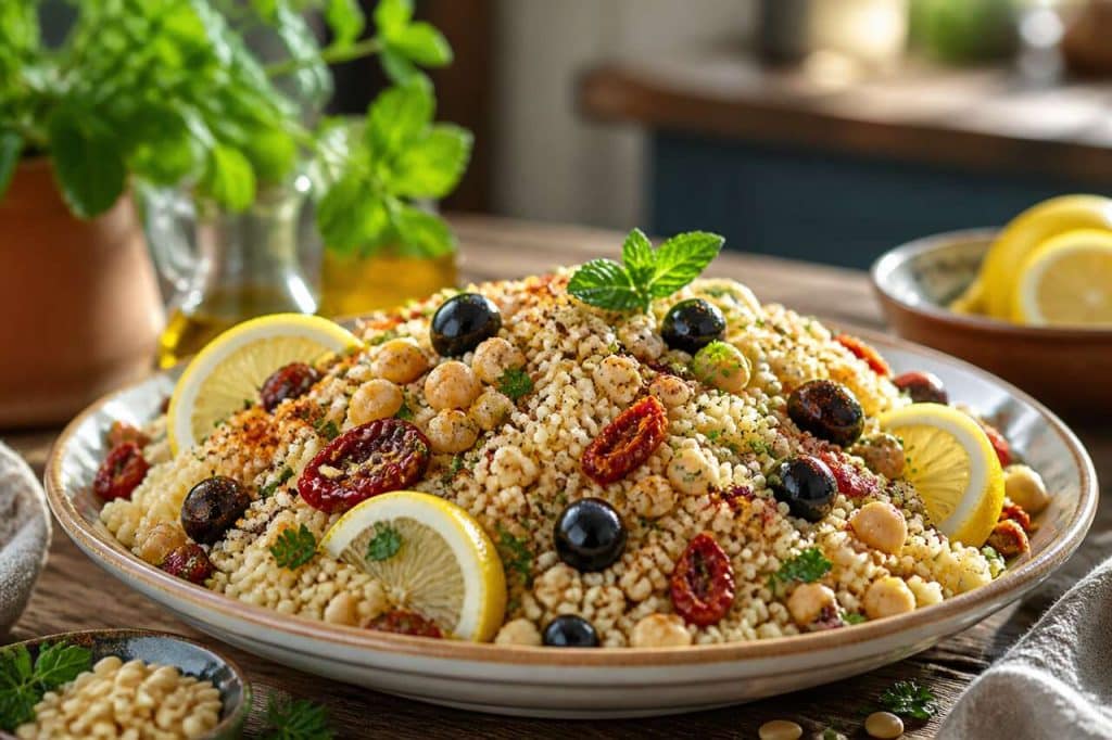Salade de couscous méditerranéenne : recette facile et savoureuse