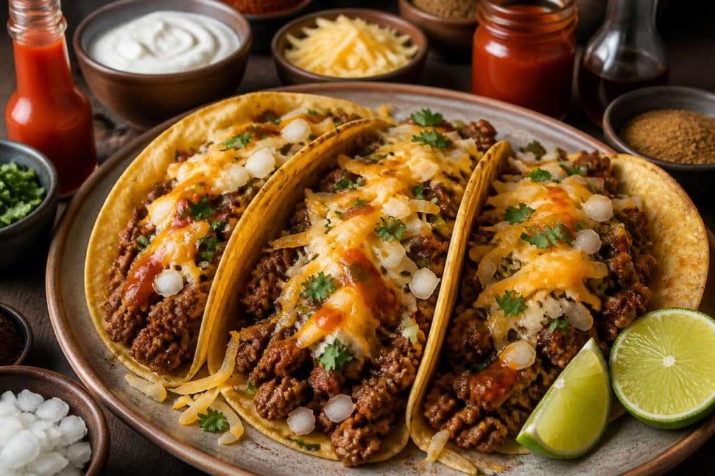 Tacos mexicains à la viande hachée : recette délicieuse