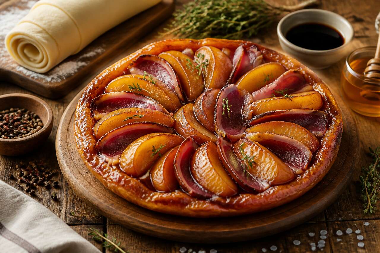 Tarte tatin pommes et magret : recette savoureuse