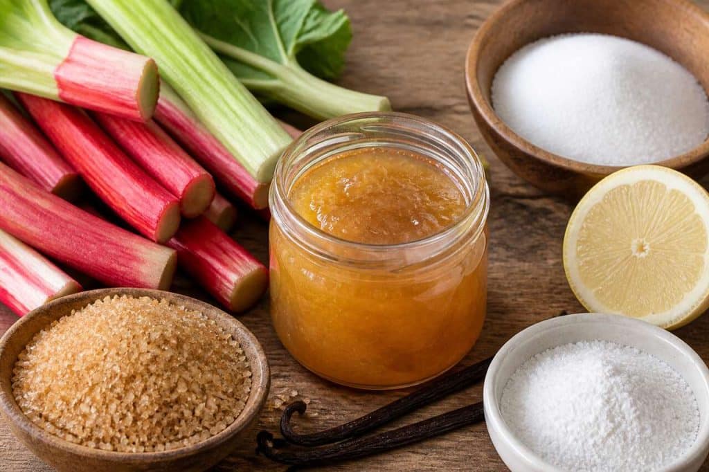 Recette de confiture de rhubarbe à la vanille