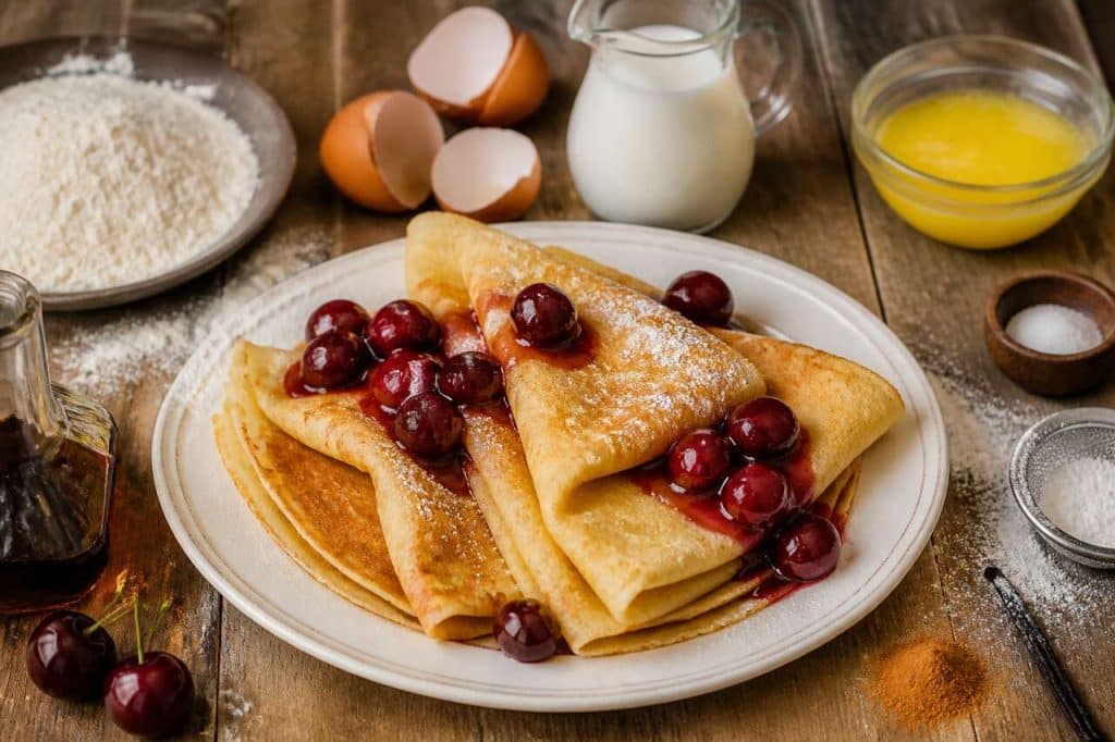 Recette des crêpes alsaciennes aux cerises