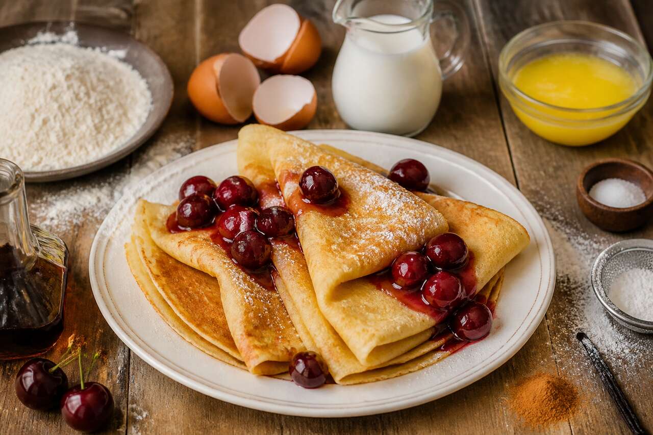 Recette des crêpes alsaciennes aux cerises