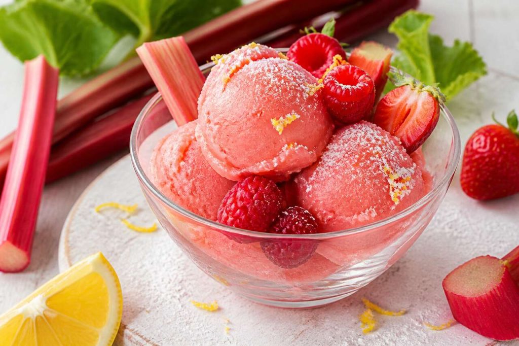 Recette de sorbet à la rhubarbe maison