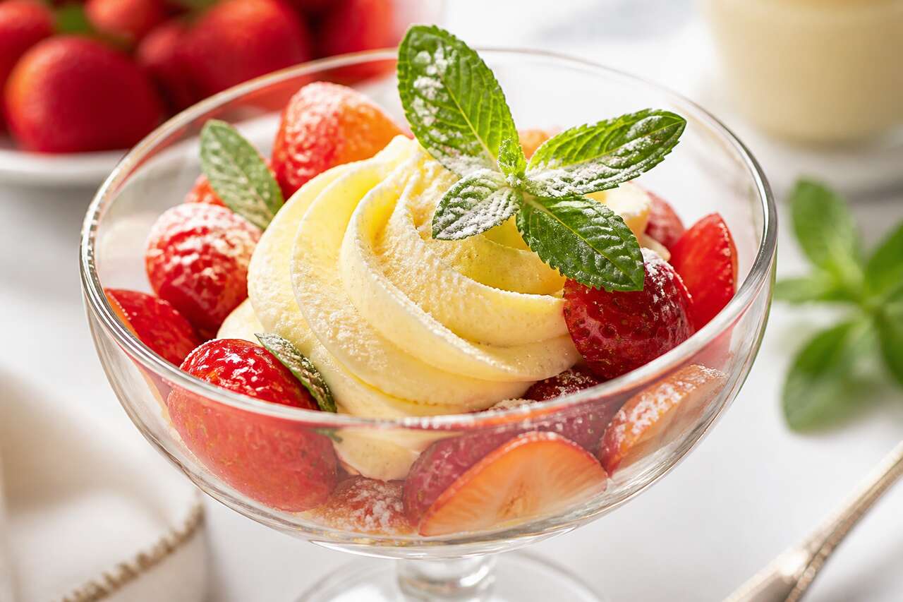 Recette de sabayon aux fraises