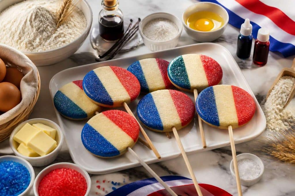 Biscuits sucettes tricolores : recette festive pour le 14 juillet