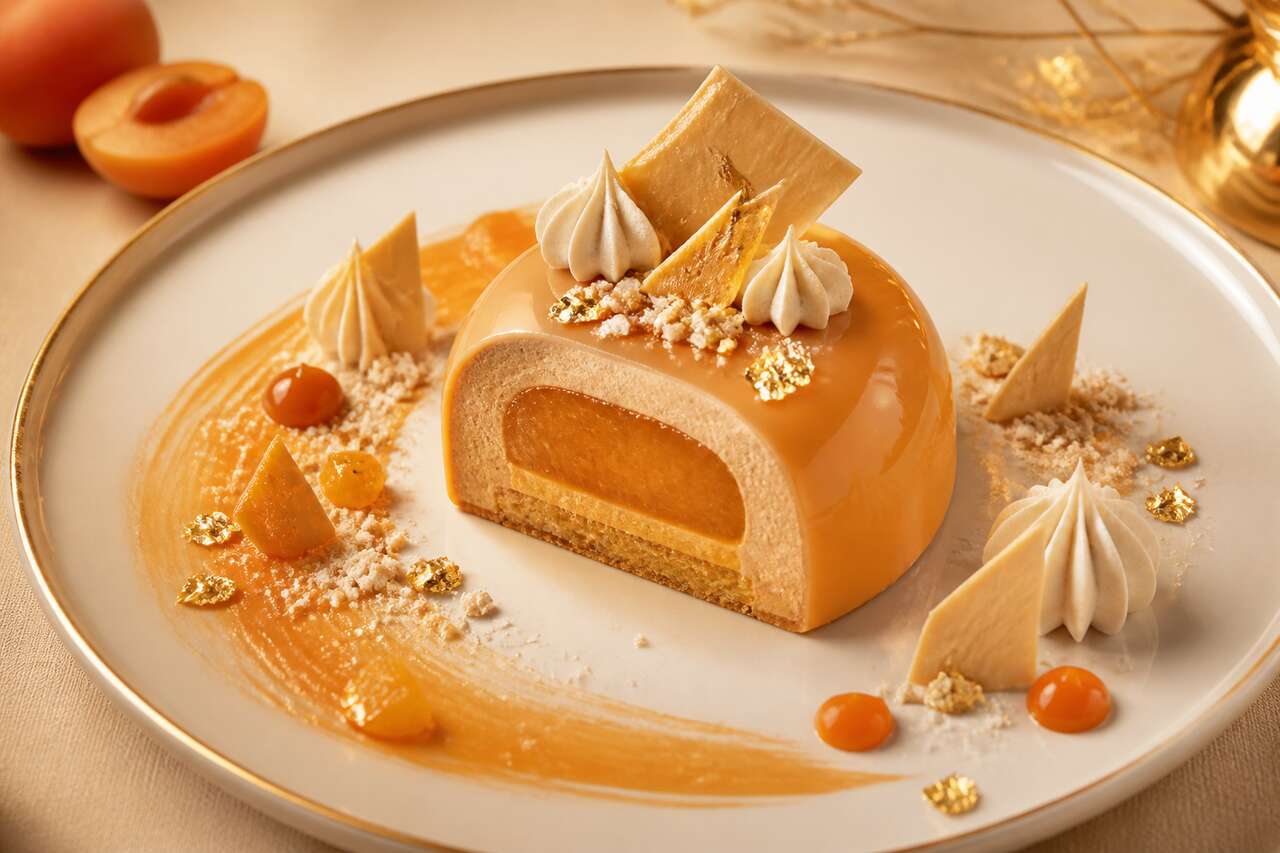 Recette d'entremets abricot et chocolat Dulcey