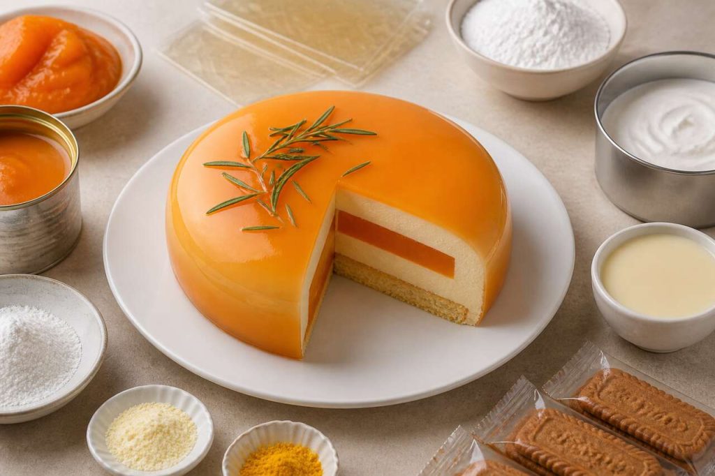 Recette d'entremets abricot et romarin