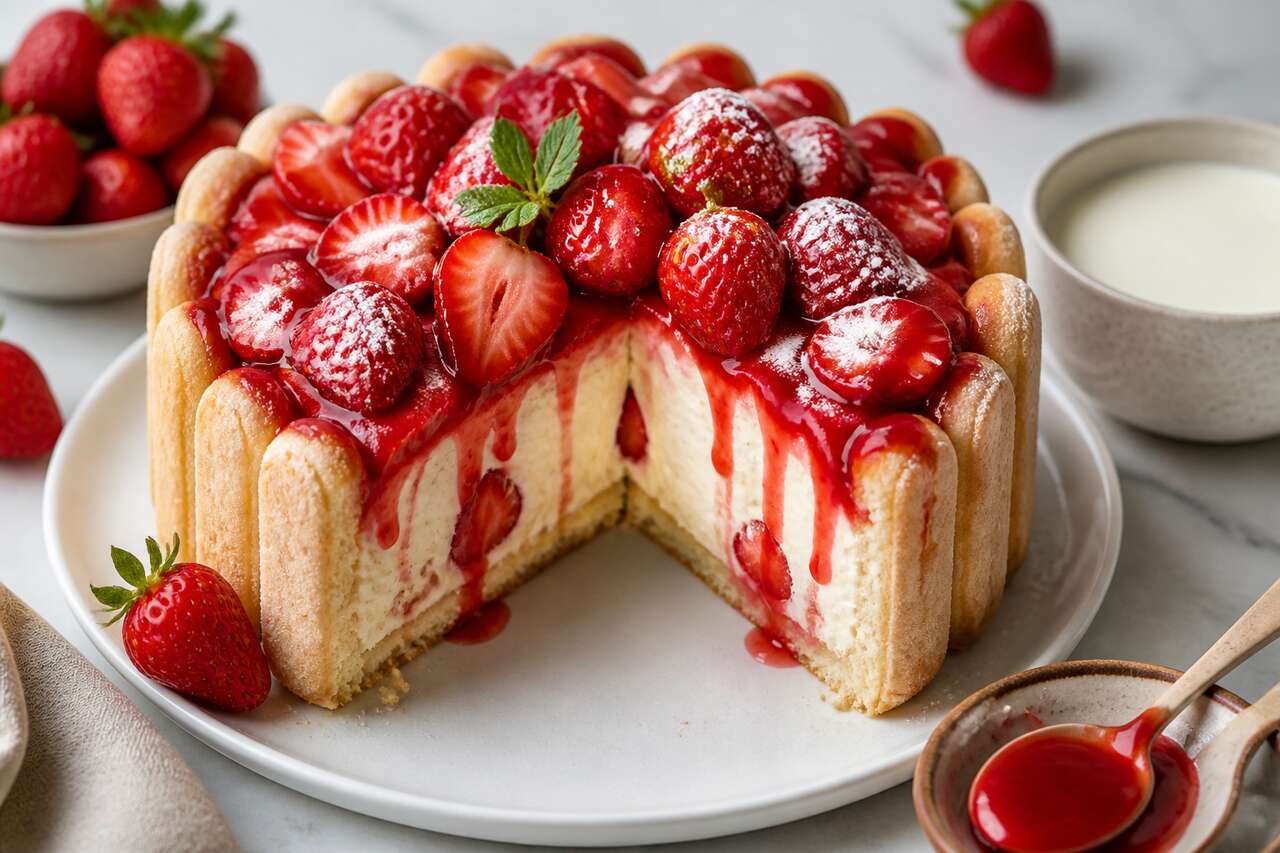 Recette de charlotte aux fraises facile et gourmande